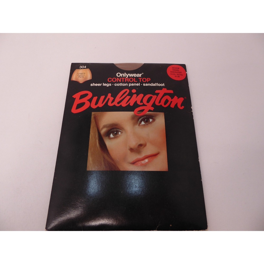 VTG Pantyhose Burlington 304 Medium Rachel Sandalfoot Onlywear Control Top NEW